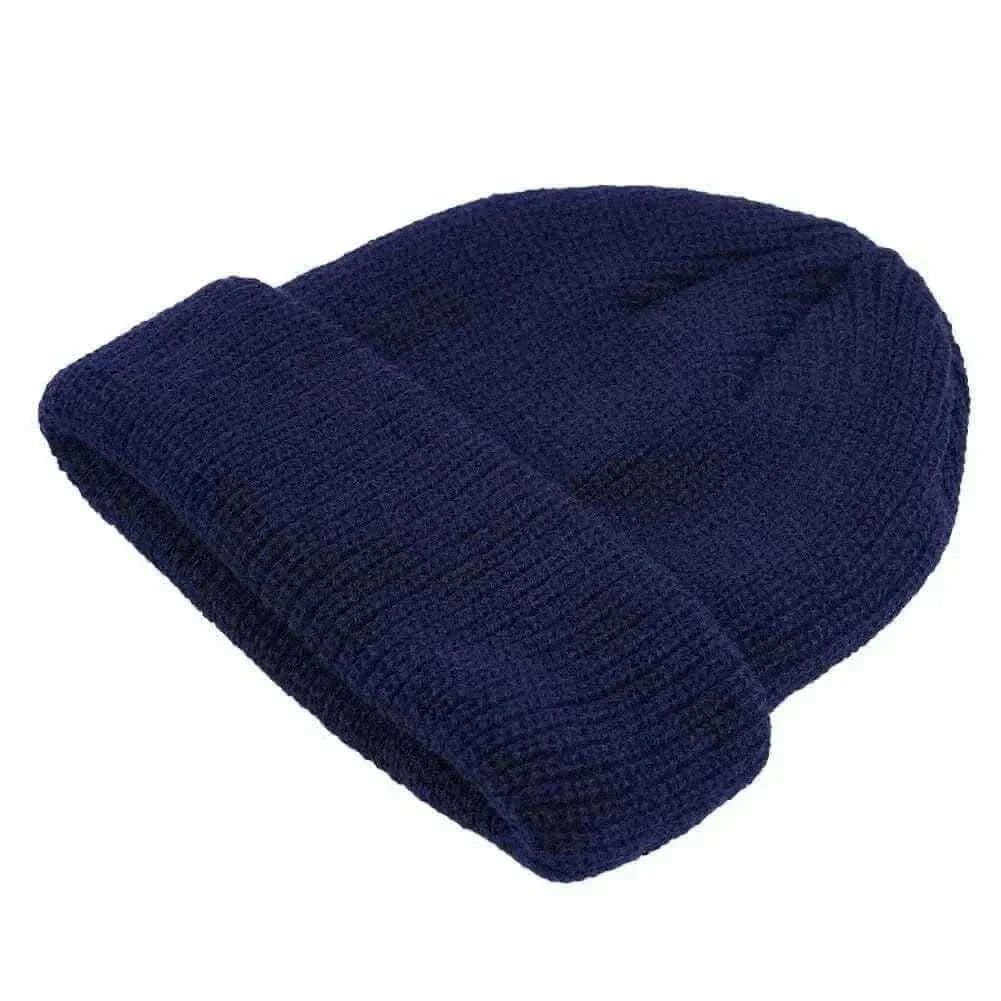 Men's Fashion Style Store Men Women Knitted Hat Beanie Skullcap Sailor Docker solid fashion Cuff Brimless Cap Rogue Melon Fur Woolen Knitted beanies hats