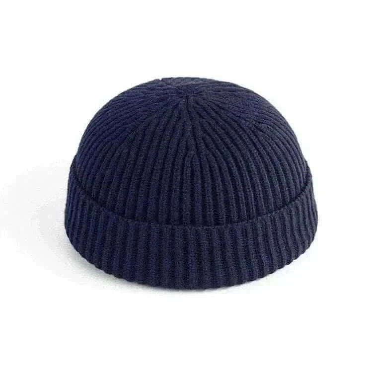 Men's Fashion Style Store Men Women Knitted Hat Beanie Skullcap Sailor Docker solid fashion Cuff Brimless Cap Rogue Melon Fur Woolen Knitted beanies hats