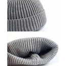 Men Women Knitted Hat Beanie Skullcap Sailor Docker solid fashion Cuff Brimless Cap Rogue Melon Fur Woolen Knitted beanies hats.