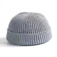 Men Women Knitted Hat Beanie Skullcap Sailor Docker solid fashion Cuff Brimless Cap Rogue Melon Fur Woolen Knitted beanies hats.