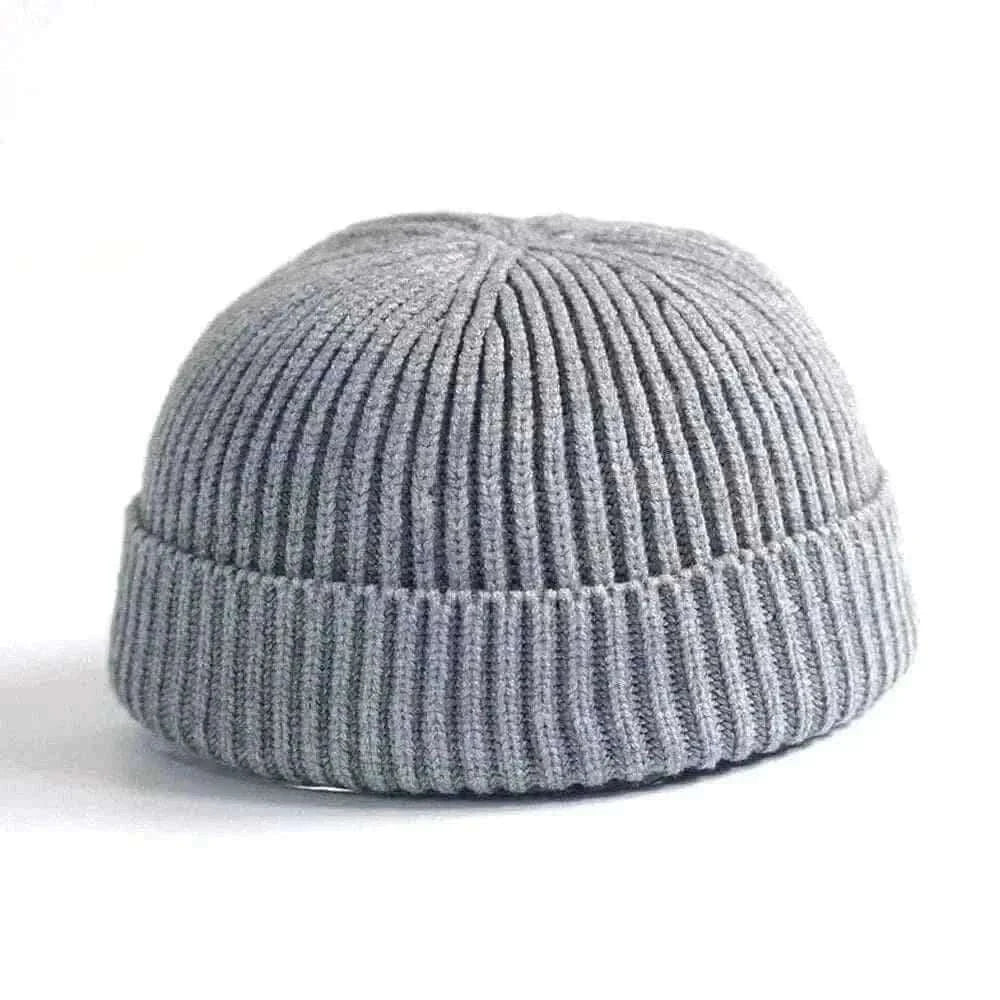 Men Women Knitted Hat Beanie Skullcap Sailor Docker solid fashion Cuff Brimless Cap Rogue Melon Fur Woolen Knitted beanies hats.