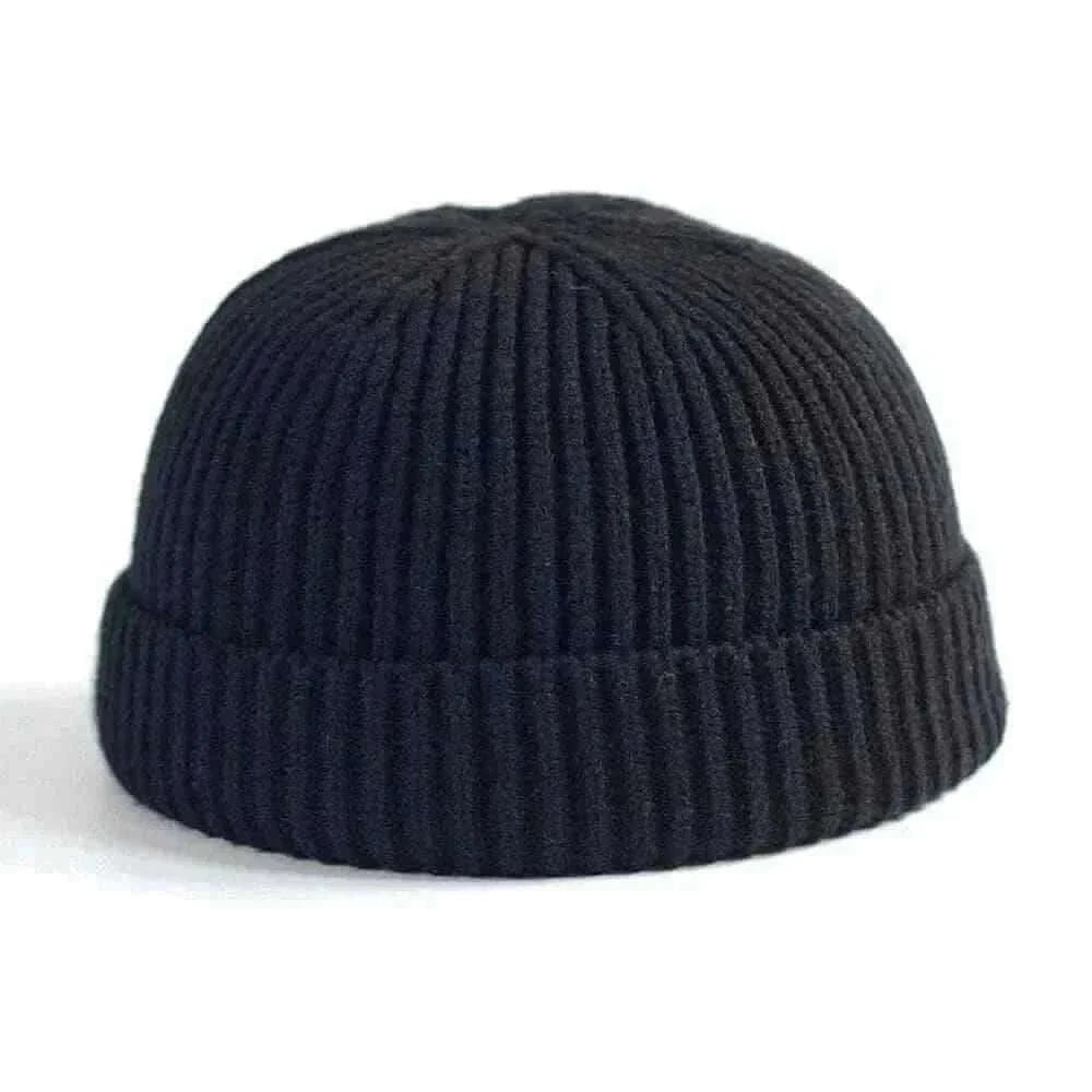 Men Women Knitted Hat Beanie Skullcap Sailor Docker solid fashion Cuff Brimless Cap Rogue Melon Fur Woolen Knitted beanies hats.