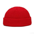 Men Women Knitted Hat Beanie Skullcap Sailor Docker solid fashion Cuff Brimless Cap Rogue Melon Fur Woolen Knitted beanies hats.