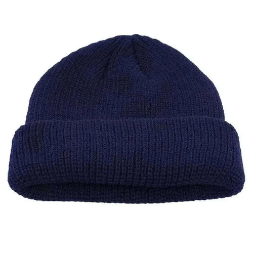 Men's Fashion Style Store Men Women Knitted Hat Beanie Skullcap Sailor Docker solid fashion Cuff Brimless Cap Rogue Melon Fur Woolen Knitted beanies hats