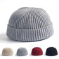 Men Women Knitted Hat Beanie Skullcap Sailor Docker solid fashion Cuff Brimless Cap Rogue Melon Fur Woolen Knitted beanies hats.