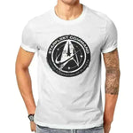 mens t shirt uk, Man Wearing Star Trek Discovery T-Shirt