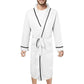 Men Bathrobe=Mens Cotton Bathrobe Spring And Summer Solid Color Lace-Up Men's Pajamas Home Wear Long Sleeve Male Bathrobe Dressing Night Gown.