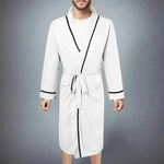 Men Bathrobe-Mens Cotton Bathrobe Spring And Summer Solid Color Lace-Up Men's Pajamas Home Wear Long Sleeve Male Bathrobe Dressing Night Gown.