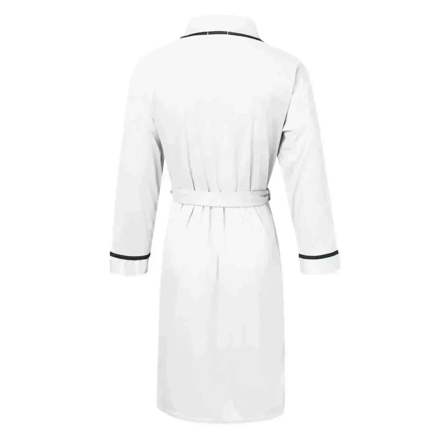 Men Bathrobe-Mens Cotton Bathrobe Spring And Summer Solid Color Lace-Up Men's Pajamas Home Wear Long Sleeve Male Bathrobe Dressing Night Gown.