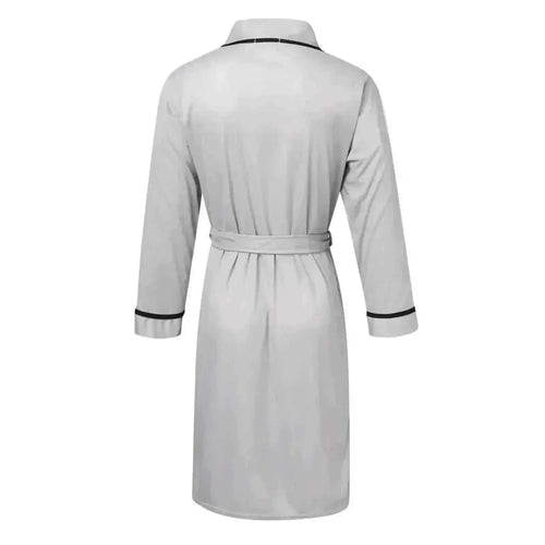 Men Bathrobe-Mens Cotton Bathrobe Spring And Summer Solid Color Lace-Up Men's Pajamas Home Wear Long Sleeve Male Bathrobe Dressing Night Gown.