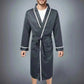 -Men Bathrobe-Mens Cotton Bathrobe Spring And Summer Solid Color Lace-Up Men's Pajamas Home Wear Long Sleeve Male Bathrobe Dressing Night Gown.