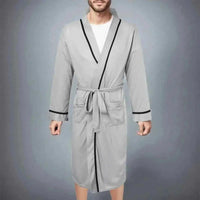 Men Bathrobe- Ishowtienda Mens Cotton Bathrobe Spring And Summer