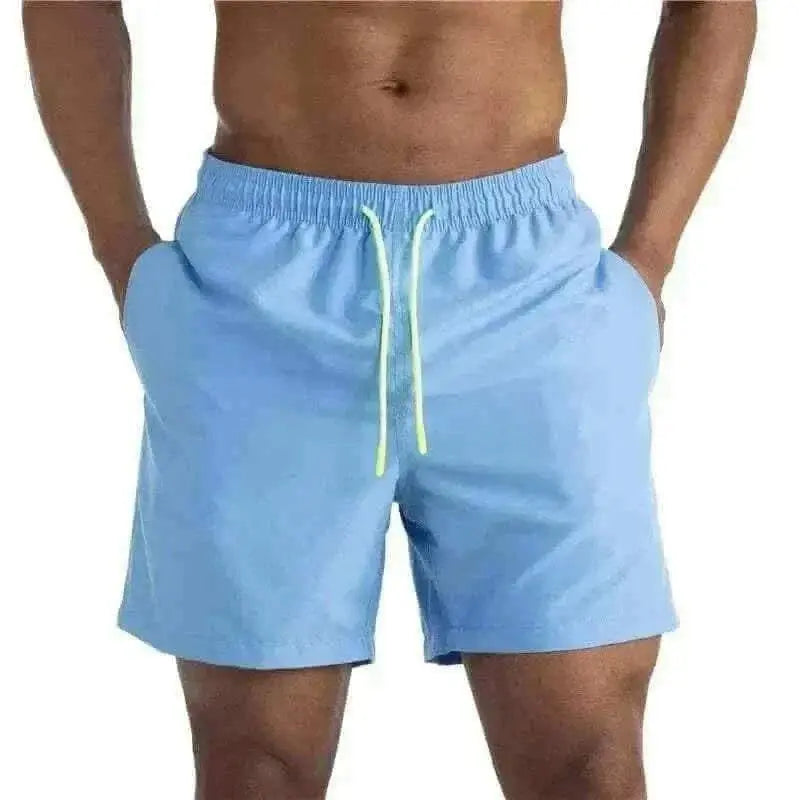 Mens Swimsuit - ALSOTO Latest Men Sky Blue02 Swimwear