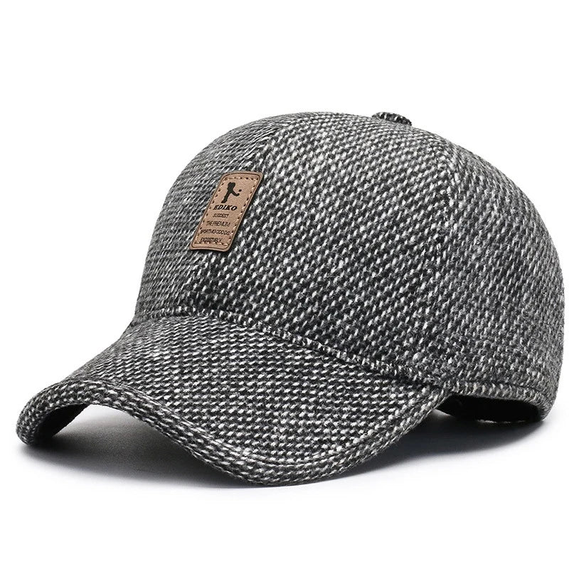 mens caps uk , Men's Hat with Earmuffs Gray