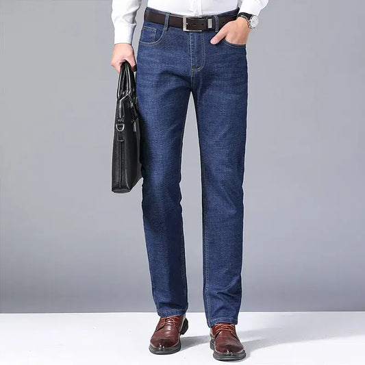 mens jeans uk , New Men Classic Jeans Blue Front View