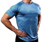 mens t shirt uk offers Men Muscle Blue Shirts Bodybuilding Quick Dry Short Sleeve