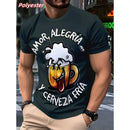 mens t shirts uk, Fun Beer Pattern T Shirts For Men Humorous 3D Printed