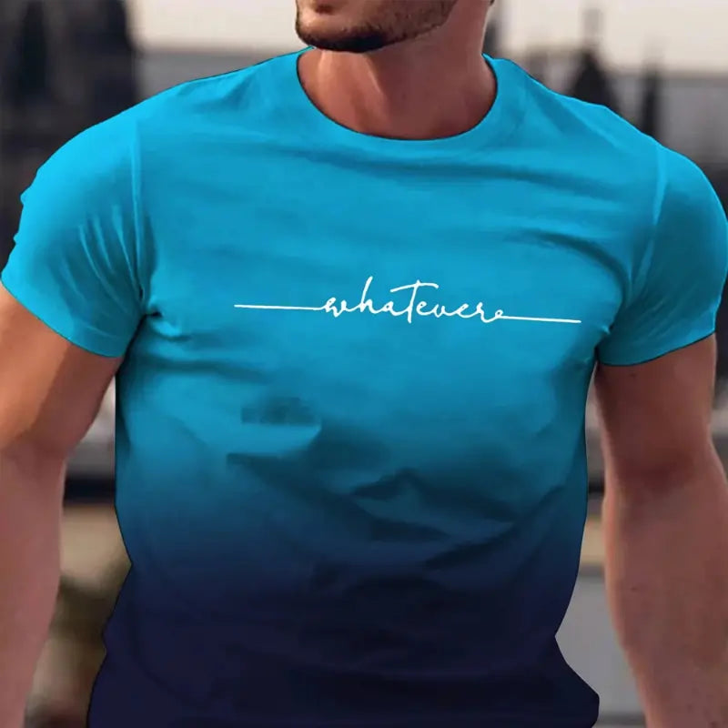 mens t shirts uk | Male Gradient T shirts blue