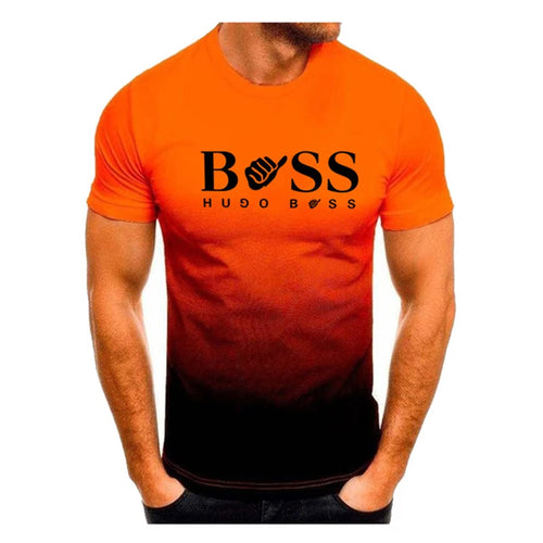 mens t shirts uk | Male Gradient T shirts orange