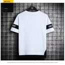 mens t shirts uk | Summer T-shirt for men Round Neck Short sleeved Back View White