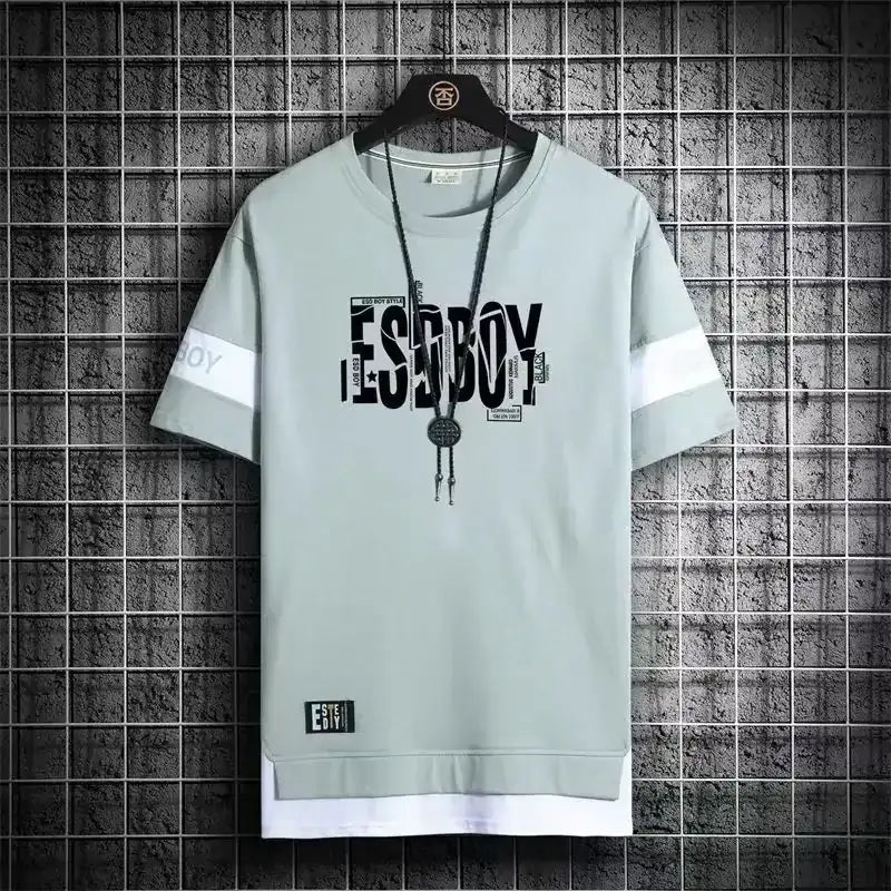 Summer T-shirt for men Round Neck Short sleeved | Clothing Casual UK