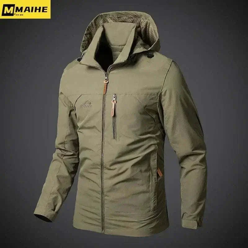 mens winter jackets uk, Mens Khaki Windbreaker Jackets