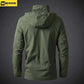 mens winter jackets uk, Mens Khaki Windbreaker Jackets Back View 