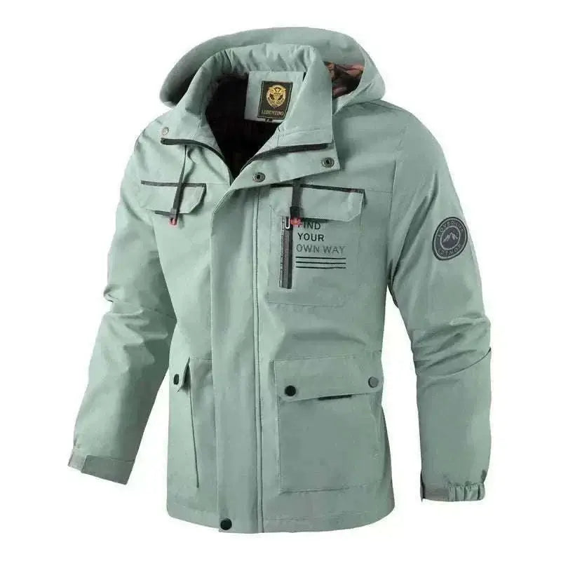 mens winter jackets uk offers New Winter Men Outwear Warm Gray Removable Jacket