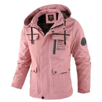 mens winter jackets uk offers New Winter Men Outwear Warm Pink Removable Jacket