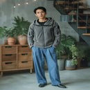 winter coats men, model wearing Waterproof_Hiking_Dark_Gray_Jacket_Outdoor_Hooded