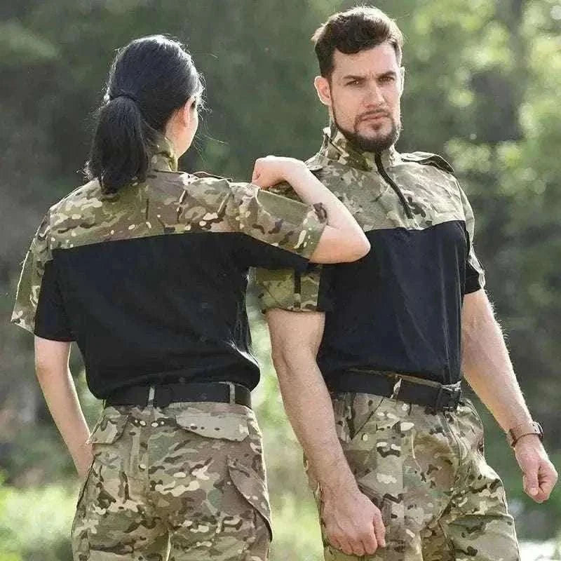 summer t-shirt for men - MILITARY POLO T-SHIRT.