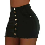 mini skirts uk, New Casual Fashion high waist Hugging Black Short Skirt