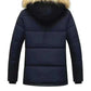 mens winter jackets uk, New Men Winter Autumn  With Thick Warm Hooded Fur Collar Coat.