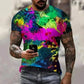 mens t shirt uk, Men Wearing New Summer Fashion Music Art Color Neon Graffiti 3D T-Shirt