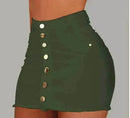 ladies Skirts uk,  Girl In New Casual Fashion high waist Hugging Green Short Skirt