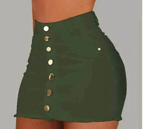 ladies Skirts uk,  Girl In New Casual Fashion high waist Hugging Green Short Skirt