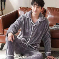 men's pyjamas uk | Pajamas Sets for Men Winter Thick Warm