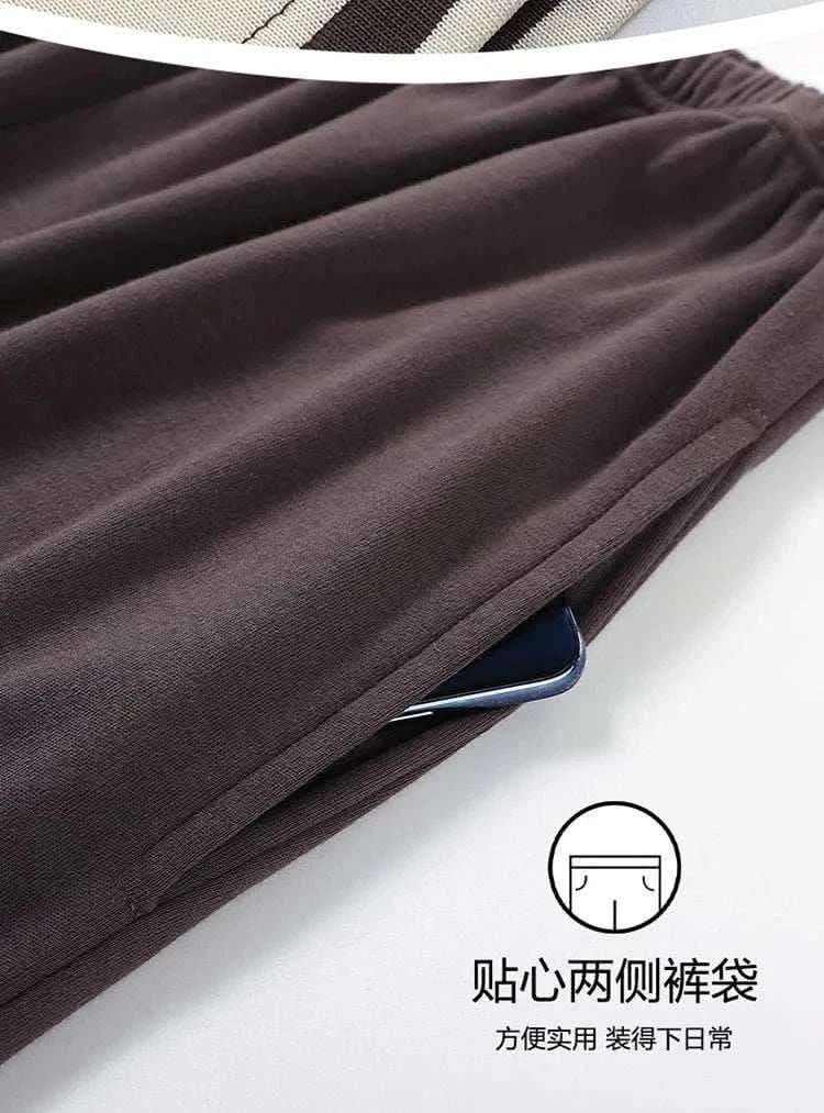 men's pyjamas uk, Men Pajamas Set 100% Cotton Striped Sleepwear Male Long Sleeve Casual Pyjamas.