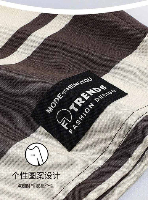 Plus Size M-4XL Men Pajamas Set 100% Cotton Striped Sleepwear Male Long Sleeve Casual Pyjamas.