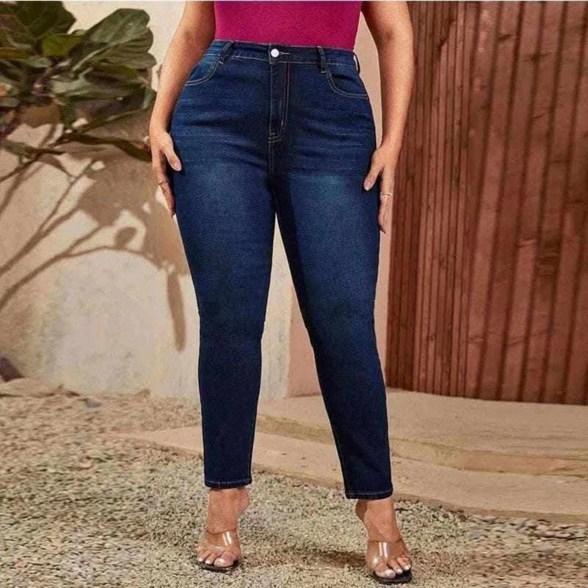 Plus Size Women Mom Jeans