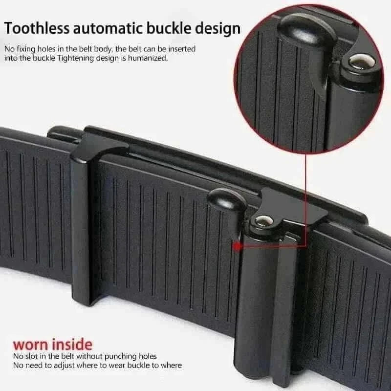 PU LEATHER AUTOMATIC BELT BUCKLE.