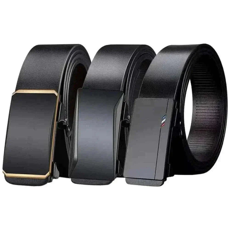 Men Belt- PU LEATHER AUTOMATIC BELT BUCKLE