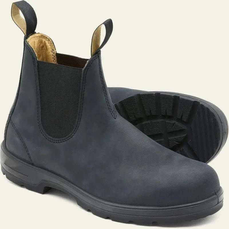 RETRO SLIP ON LEATHER BOOTS.