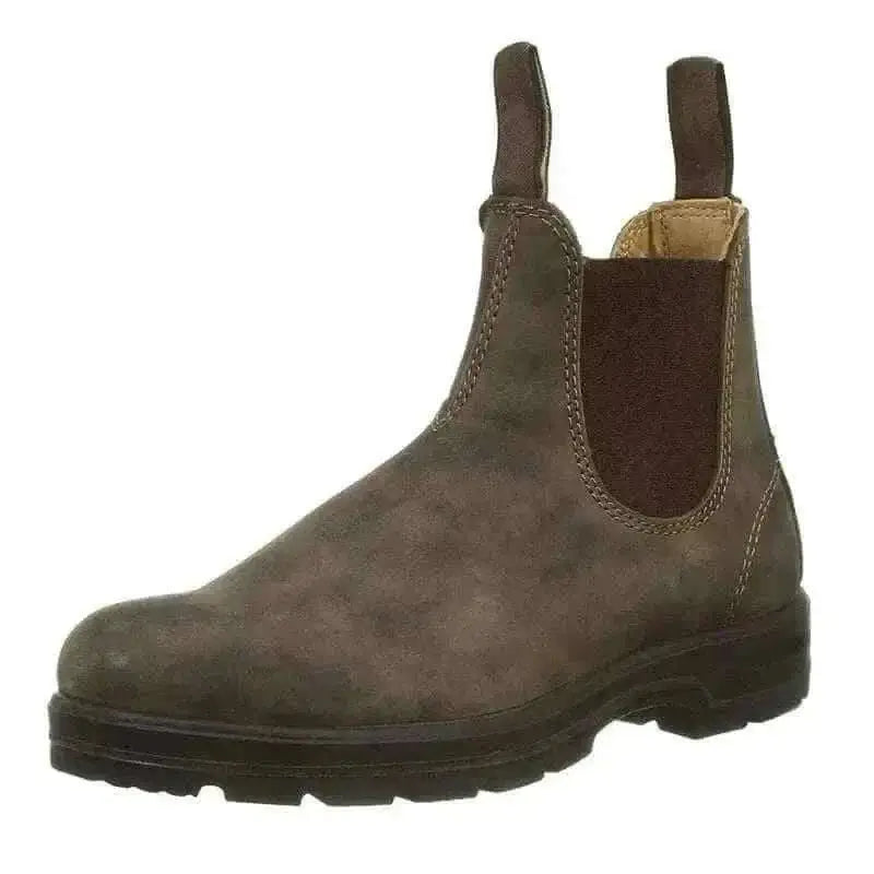 RETRO SLIP ON LEATHER BOOTS.