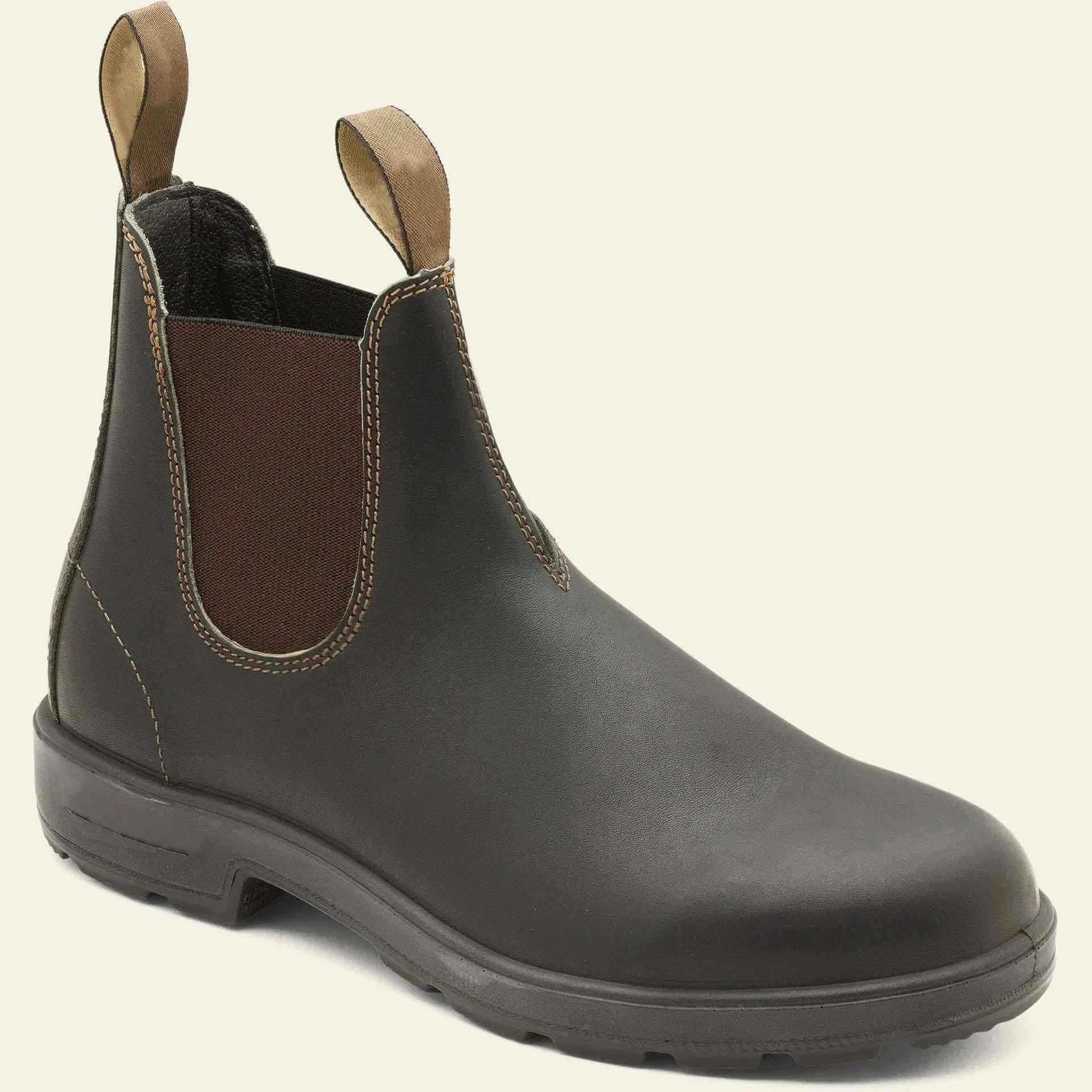 RETRO SLIP ON LEATHER BOOTS.