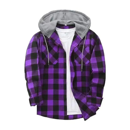  Men's Fashion Style Store Purple / S Shirt Jackets