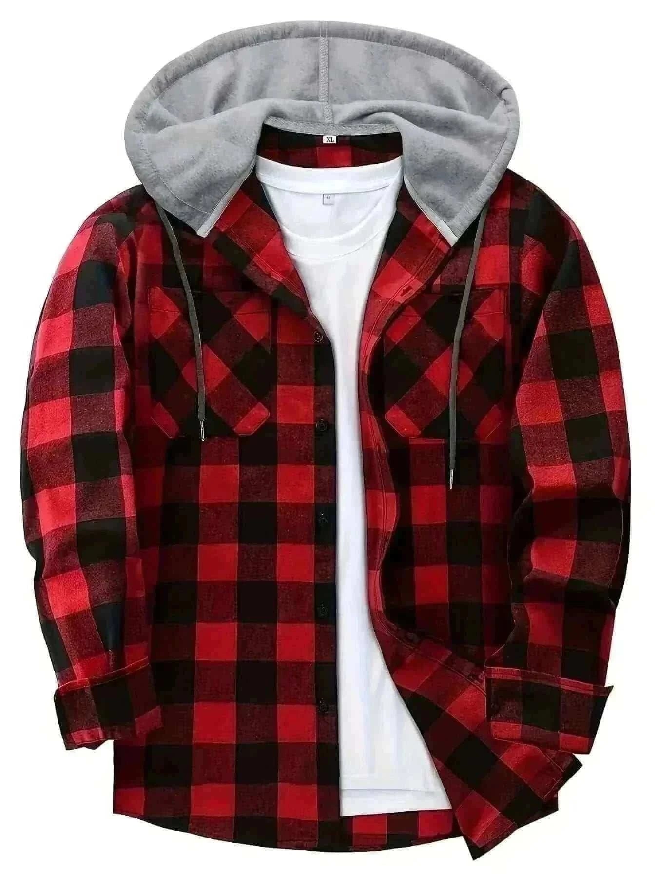 Mens Shirts-Wine Red / S Shirt Jackets