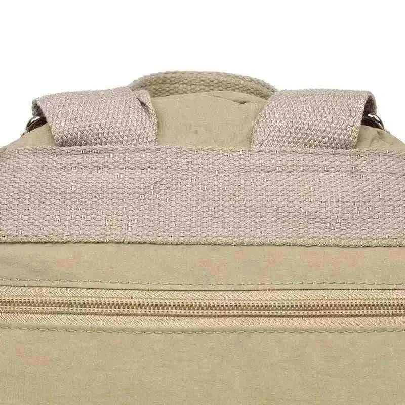 travel bags uk, Trendy Women's Khaki Travel Backpack Lightweight Top View