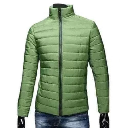 mens winter jackets uk, Men Puffer Jacket-Trendy  Fashion Stand Collar Slim Puffer Coat Lightweight Male Windbreaker Thickened   Outerwear.