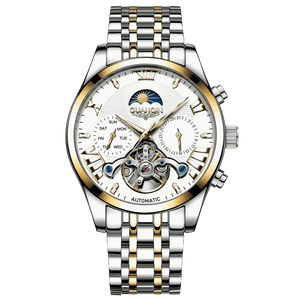 Luxury Watches For Men -VINTAGE DESIGN MECHANICAL WATCH WITH SILICONE STRAP.